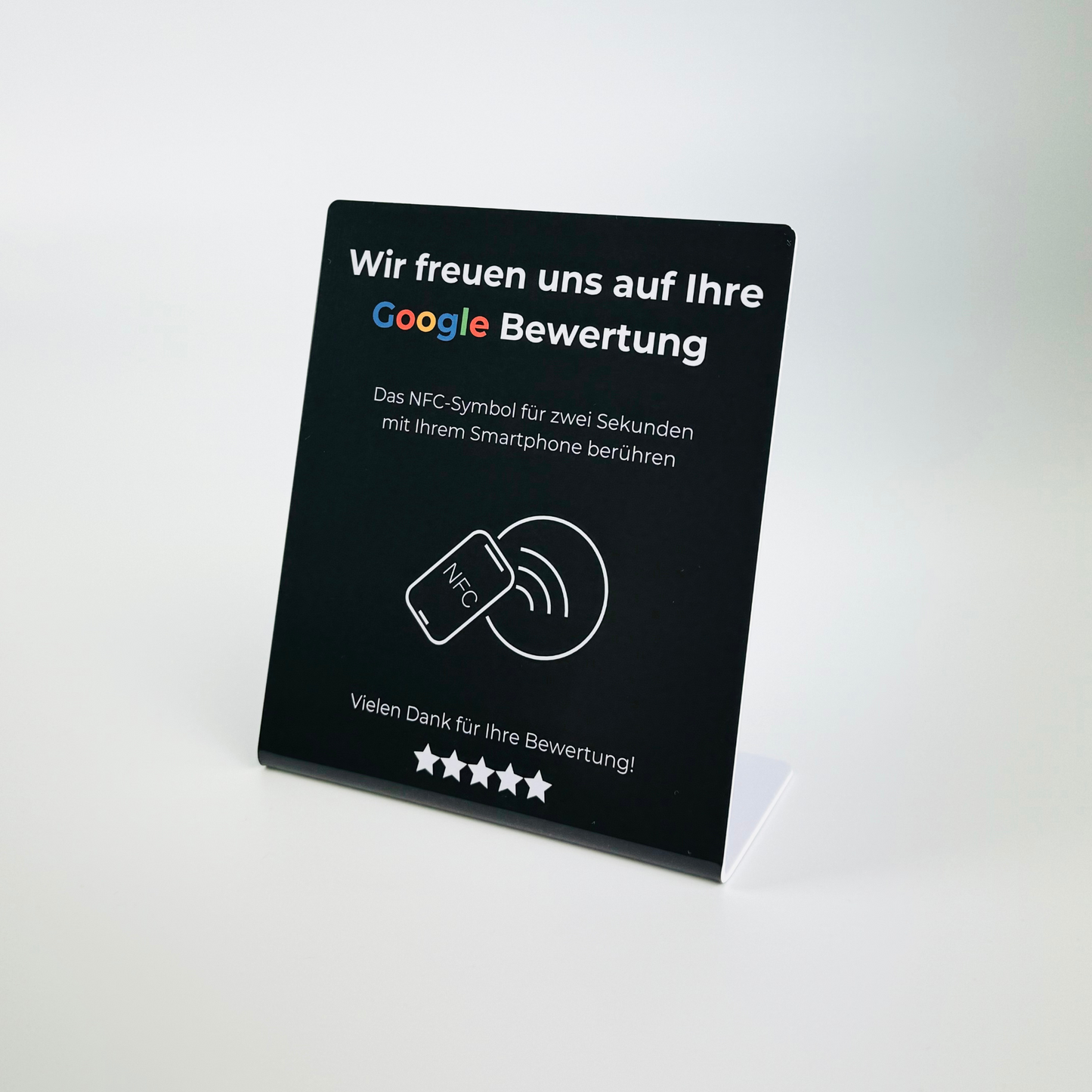 "Wir freuen uns auf Ihre Google Bewertung" NFC Aufsteller